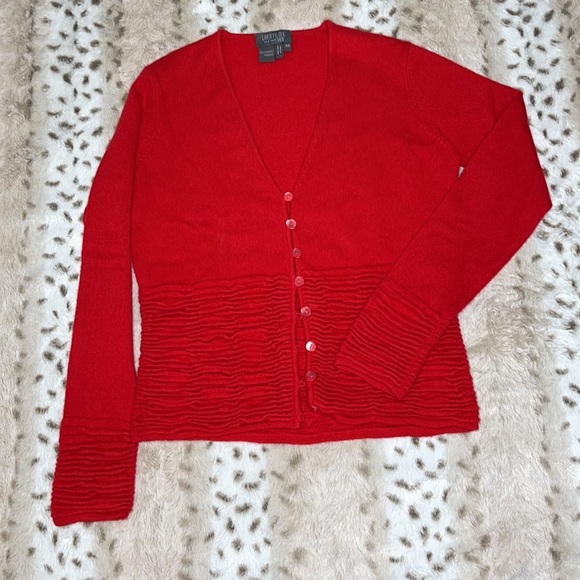 Lafayette 148 Red 100% Cashmere Sweater Size XS - Picture 3 of 10